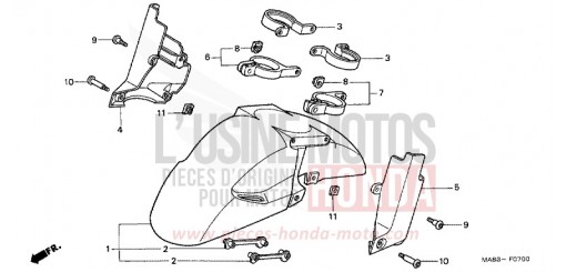 AILE AVANT CBR900RRW de 1998